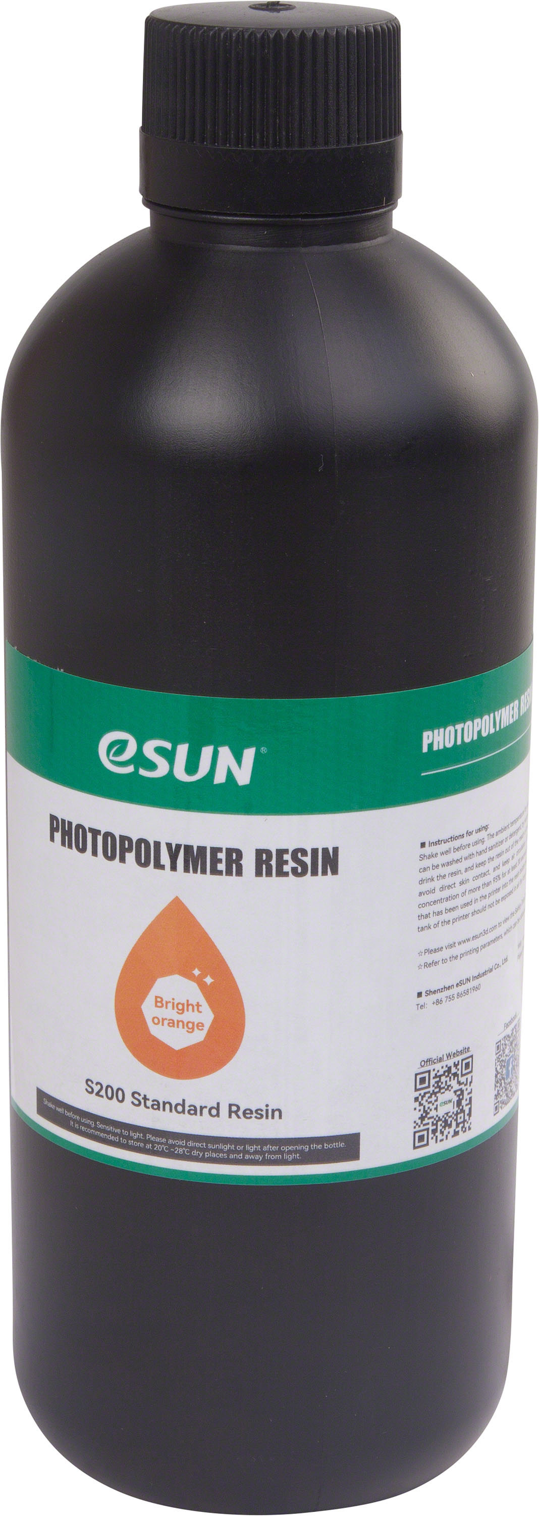 eSUN Standard Resin S200 Helles-Orange M01303012.1-3 - 3DWare Shop Schweiz